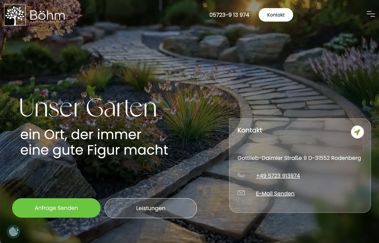 Website Gartengestaltung Böhm